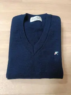 【アーノルドパーマー】Lサイズ　90s Vネック ニット ネイビー