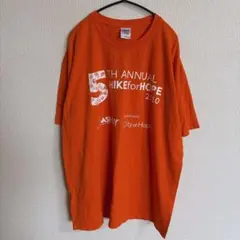 ギルダン Tシャツ 丸首 半袖 プリント XL 橙 綿混 ストリートのサムネイル