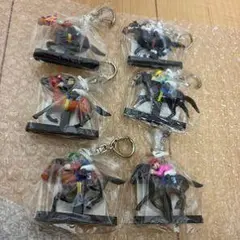 競馬 競走馬 フィギュア キーホルダー 6点セット