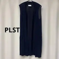 PLST プラステ ロングジレ ロングベスト ネイビー 紺 Mサイズ シアーのサムネイル