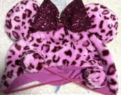 ディズニー ファンキャップ ヒョウ柄 レオパード ミニー ピンク　豹柄