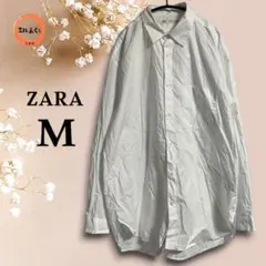 ザラ　メンズ　長袖シャツ　白系　Mサイズ
