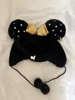 ファンキャップ　ミニー　イヤリング　リボン　ブラック