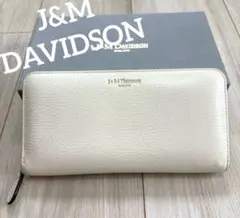 J&M DAVIDSON 長財布 ラウンドファスナー長財布 レザー製 ホワイトのサムネイル