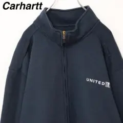 【企業ロゴ】カーハート／スウェット　ユナイテッド航空　刺繍ロゴ　厚手　2XLT