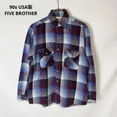 【美品好配色】90s USA製 ファイブブラザー ヘビーフランネルシャツ M 2025年最新】ファイブブラザー usa製の人気アイテム - メルカリ