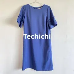 【美品】テチチ Techichi ブルー M フレア袖 ワンピースのサムネイル