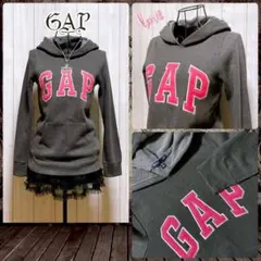 GAP パーカー グレー ピンク 平成ギャル y2k マクブリング グランジ