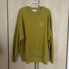 a*す様 GLOBAL WORK☆スウェットライククループルオーバー　マスタード