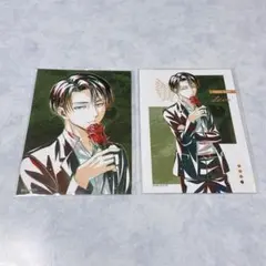 進撃の巨人　Ani-Art 描き下ろし リヴァイ　ブロマイド　2枚セット