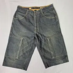 yardsaleデニムハーフパンツ ヤードセール YARDSALE（ヤードセール）Slub Denim Shorts (Green) - birnest