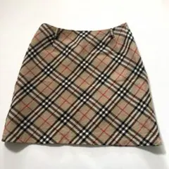 【れい様専用】バーバリーブルーレーベル　ノバチェック柄 ミニスカート ベージュ
