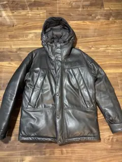 THE NORTH FACE フード付きレザーダウンジャケット