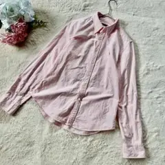 RALPH LAUREN ストライプ 長袖シャツ ピンク11 定番　通勤　爽やかのサムネイル