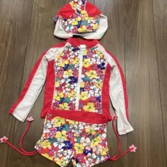 カラフル花柄ベビー水着セット