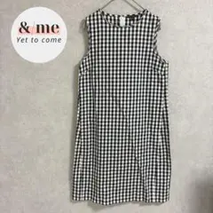 セオリー　ノースリーブワンピース　ひざ丈　総柄　ギンガムチェック　モノトーン　Pのサムネイル