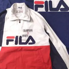 FIRA　フィラ　ウインドブレーカー　ビッグロゴ　白ベースカラー　y2k