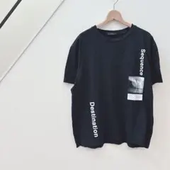 ヴァンスエクスチェンジ/半袖Tシャツ/カットソー/カジュアル/プリント/ブラック