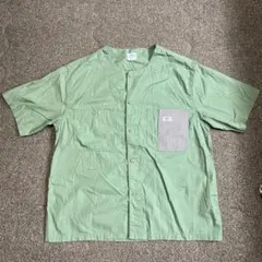 coen グリーン 半袖シャツ S