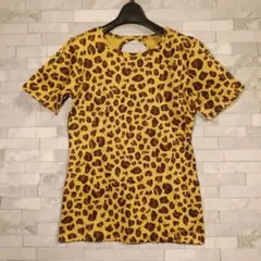 【未使用✨】ジャストビギ　背中空き　Tシャツ　ヒョウ柄トップス　半袖　フリー
