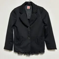 axes femme kids フリル付きジャケット ブラック 130cm