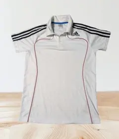 アディダス 半袖ポロシャツ L ホワイト スポーツウェア 吸汗速乾　メンズ