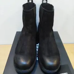 新品、未使用☆DIESEL★ブラック♪サイドゴアブーツ