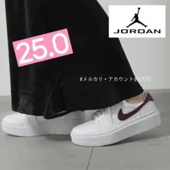 ■新品25cm■NIKE｜エアジョーダン１｜ホワイト/ワインレッド｜厚底のサムネイル