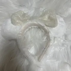ホワイト ミニー　ディズニー　カチューシャ