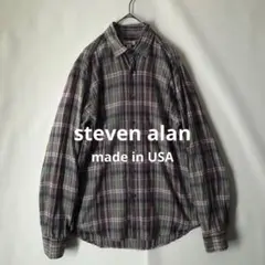 アメリカ製【秋物】steven alan スティーブンアラン チェックシャツ S