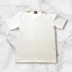 【美品】大人の魅力上質な一着 TETE HOMME Vネック Tシャツ 白のサムネイル
