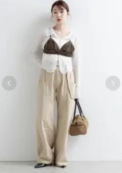 新品【Kastane】チュールデニムビスチェ