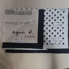 agnes b. ドット柄 ハート ハンカチ　2枚セットのサムネイル