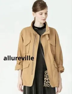 SALE【allureville】ミリタリージャケット ジップアップブルゾン