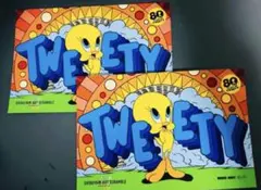 2枚 トゥイーティー TWEETY 生誕80周年記念 ポストカード