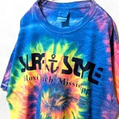 ギルダン サーフスタイルビロクシビーチ 総柄 Tシャツ タイダイ L 古着