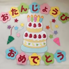 壁面飾り お誕生日おめでとう