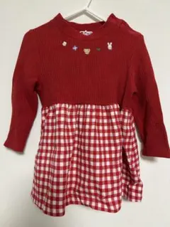 ファミリアワンピース　赤　90