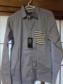 MICHEL KLEIN ブルーシャツ Mサイズ