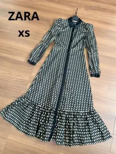 【新品】ZARA ザラ ロングドレス ワンピース ブラック ゴールド xs