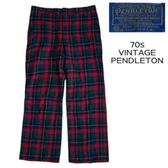 70s ビンテージ PENDLETON ペンドルトン チェックパンツ スラックス