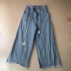 LOWRYS FARM ワイドパンツ デニム生地 Mサイズ