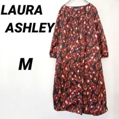 LAURA ASHLEY ローラアシュレイ レオパード総柄ノーカラーワンピース