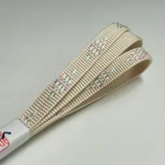 リバーシブル使用可能‼️新品未使用品！！お洒落！！菱柄　正絹 三分紐　薄ベージュ
