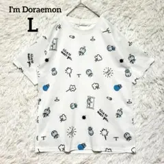 I'm Doraemon ドラえもん メンズ Tシャツ Lサイズ ホワイト