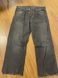 Levi's 501 ブラックデニム カットオフ32