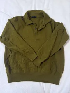 Christian Dior MONSUR ニットポロシャツ 長袖 オリーブ