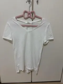 AZUL ホワイト Vネック Tシャツ