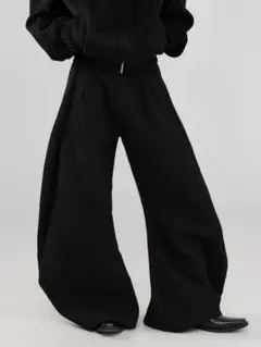 FRKM SCD 24AW カーブワイドパンツ ブラック 変形 袴パンツ モード