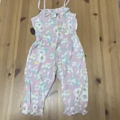 【BRANSHES】フラワーパターンサロペット.オーバーオール 100cm~